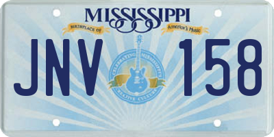 MS license plate JNV158