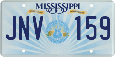 MS license plate JNV159