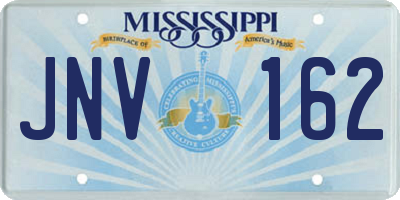 MS license plate JNV162