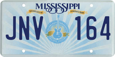 MS license plate JNV164
