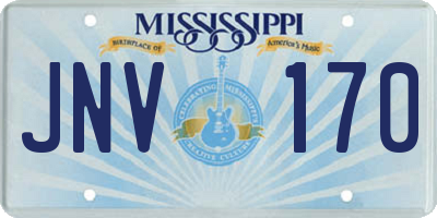 MS license plate JNV170