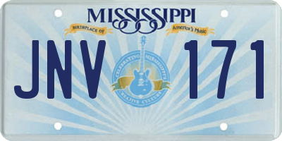 MS license plate JNV171