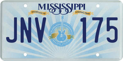 MS license plate JNV175
