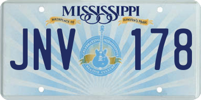 MS license plate JNV178