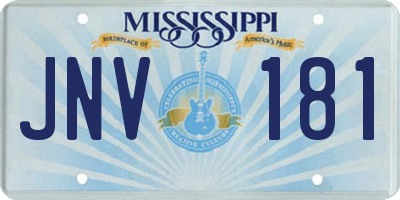 MS license plate JNV181
