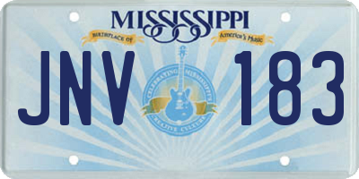 MS license plate JNV183