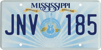 MS license plate JNV185