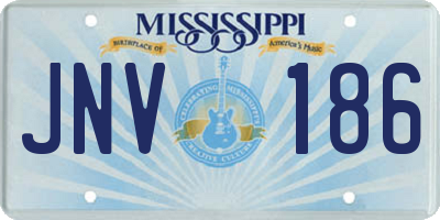 MS license plate JNV186