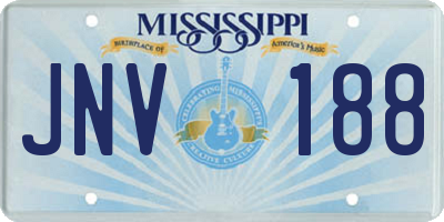 MS license plate JNV188