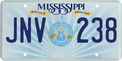 MS license plate JNV238