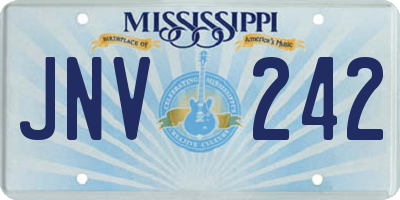 MS license plate JNV242
