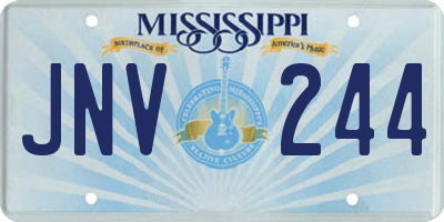 MS license plate JNV244
