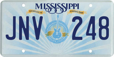 MS license plate JNV248