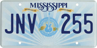 MS license plate JNV255