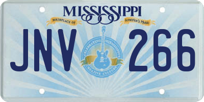 MS license plate JNV266