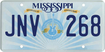 MS license plate JNV268