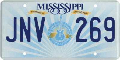 MS license plate JNV269