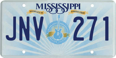 MS license plate JNV271