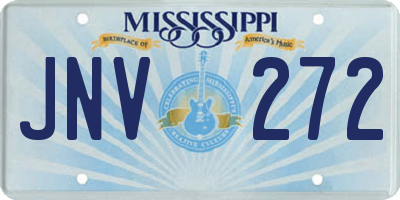 MS license plate JNV272