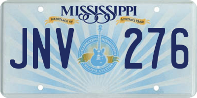 MS license plate JNV276