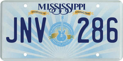 MS license plate JNV286