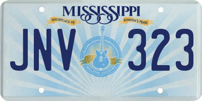 MS license plate JNV323