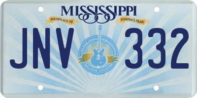 MS license plate JNV332