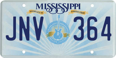 MS license plate JNV364