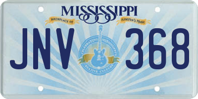 MS license plate JNV368