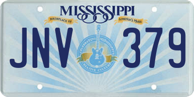 MS license plate JNV379