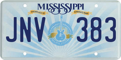 MS license plate JNV383