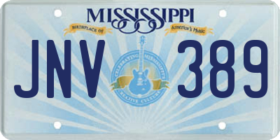 MS license plate JNV389