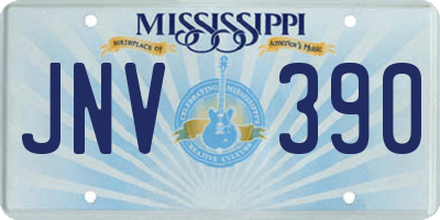 MS license plate JNV390