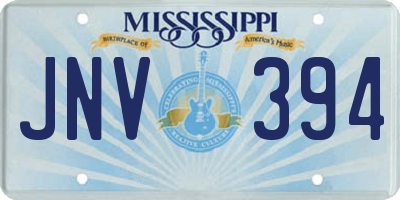 MS license plate JNV394
