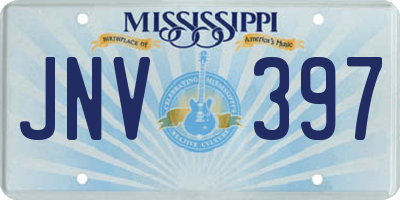 MS license plate JNV397