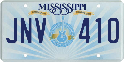 MS license plate JNV410