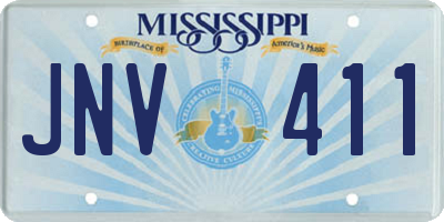 MS license plate JNV411