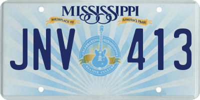 MS license plate JNV413