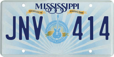 MS license plate JNV414