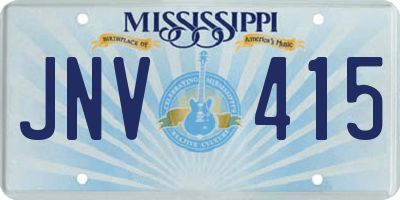 MS license plate JNV415