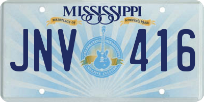 MS license plate JNV416