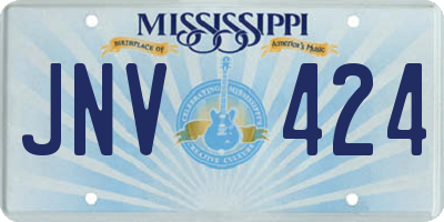 MS license plate JNV424
