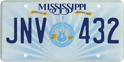 MS license plate JNV432