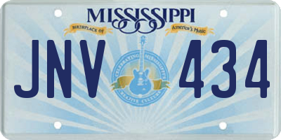 MS license plate JNV434