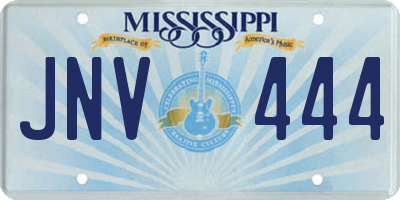 MS license plate JNV444