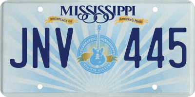 MS license plate JNV445