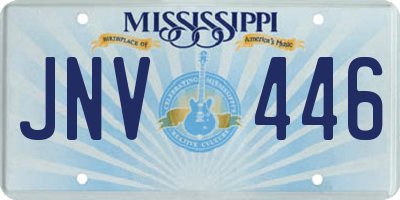 MS license plate JNV446