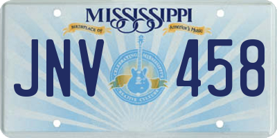 MS license plate JNV458