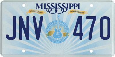 MS license plate JNV470