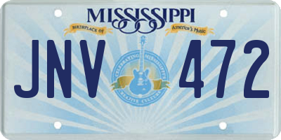 MS license plate JNV472